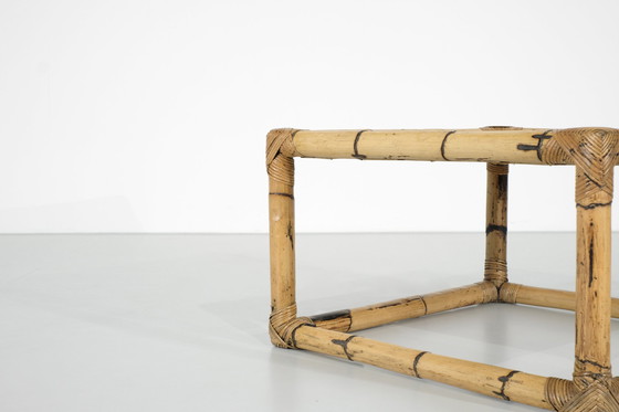 Image 1 of Niedriger Tisch Bambus & Rattan, Italien 1960er JahreS.