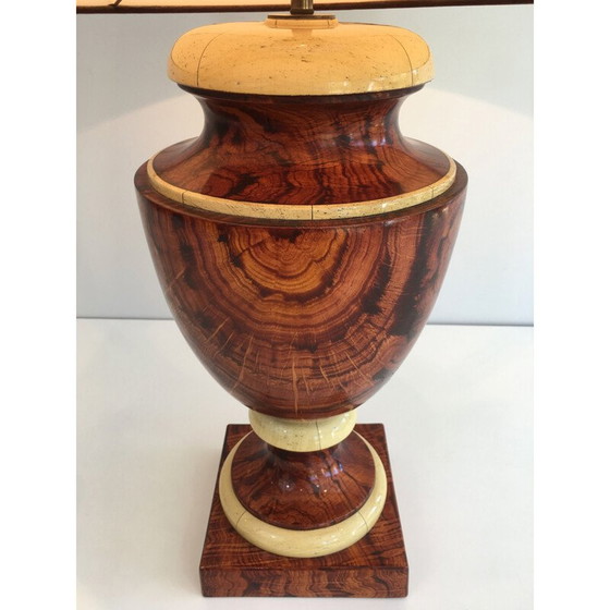 Image 1 of Dekorative Vintage-Lampe aus lackiertem Holz, 1970