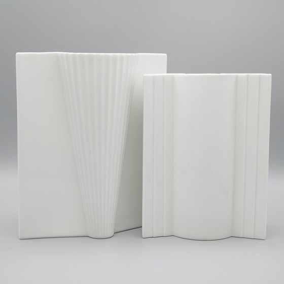 Image 1 of Hutschenreuther Maxim'S Design Vase Duo Unique Serie 80'S Porzellan Art Deco
