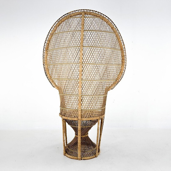 Image 1 of Vintage Peacock Stuhl aus handgeflochtener Weide und Rattan, 1960