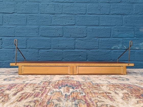 Image 1 of Vintage-Wandregal mit Schubladen