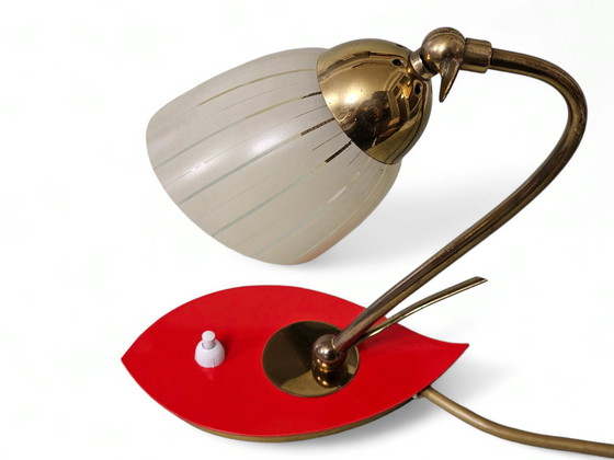 Image 1 of 2x Mid Century Nachttischlampen, 1950er Jahre