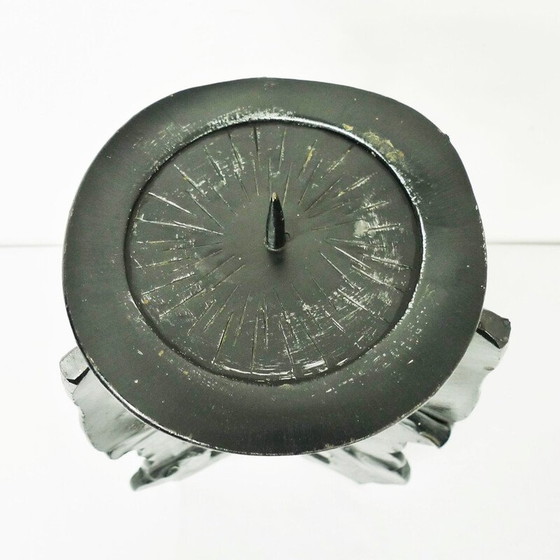 Image 1 of Vintage dicker Metall-Kerzenhalter, Deutschland 1970er