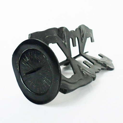 Vintage dicker Metall-Kerzenhalter, Deutschland 1970er