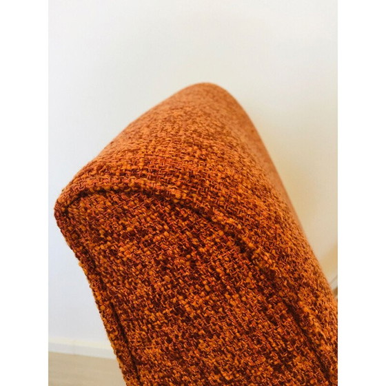 Image 1 of Paar orangefarbene Vintage-Sessel mit Kunststoffarmlehnen von Tatra Nabytok, 1960