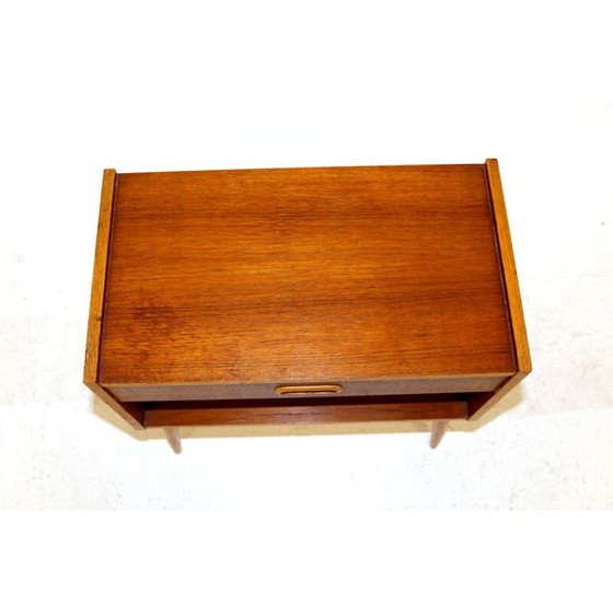 Image 1 of Vintage-Nachttisch aus Teakholz mit Beinen aus Buchenholz, Schweden 1960