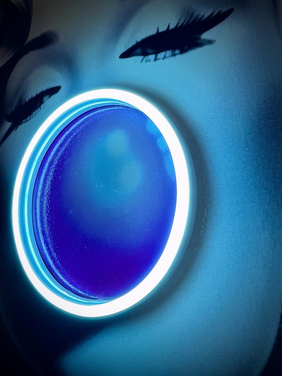 Image 1 of LedMansion Marilyn Monroe Blau Bobble PopArt Kunst -LED-Lampe