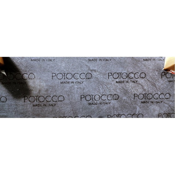 Image 1 of Vintage Potocco Stuhl aus Kunstleder, Italien