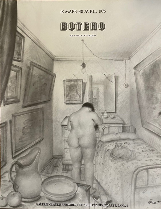 Image 1 of Fernando Botero (1923-2023), Botero Aquarelles Et Dessins 18 Mars-30 Avril 1976, Imp. Dermont Paris, Gedruckt in Frankreich