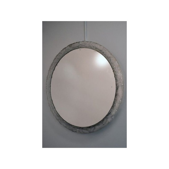 Image 1 of Runder Vintage-Spiegel aus Lucitharz von Ed, 1960