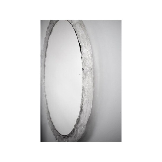 Image 1 of Runder Vintage-Spiegel aus Lucitharz von Ed, 1960