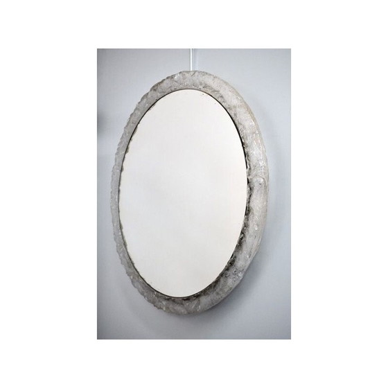 Image 1 of Runder Vintage-Spiegel aus Lucitharz von Ed, 1960