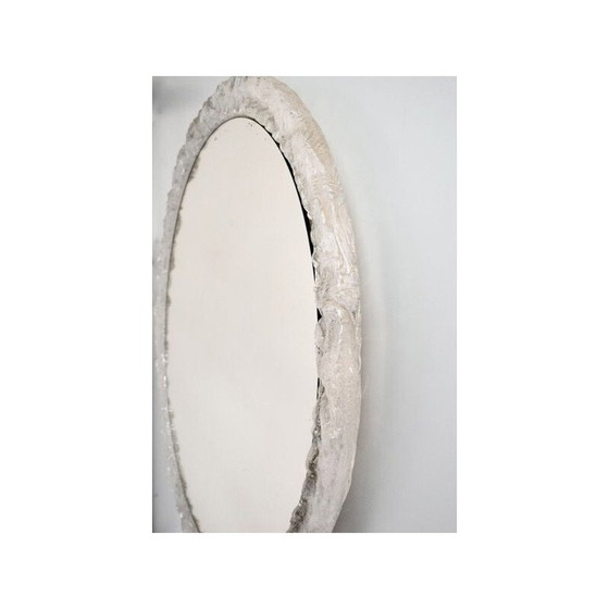 Image 1 of Runder Vintage-Spiegel aus Lucitharz von Ed, 1960