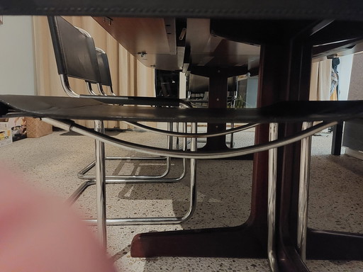 5x Vintage-Stühle mit Rohrgestell