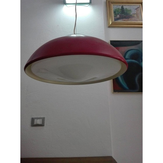 Image 1 of Rote italienische Hängelampe - 1960er Jahre