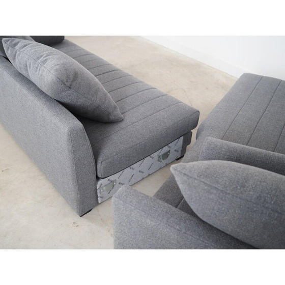 Image 1 of Skandinavisches graphitfarbenes Ecksofa, 2000er Jahre