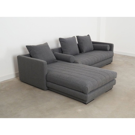 Image 1 of Skandinavisches graphitfarbenes Ecksofa, 2000er Jahre