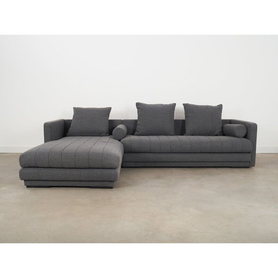 Image 1 of Skandinavisches graphitfarbenes Ecksofa, 2000er Jahre