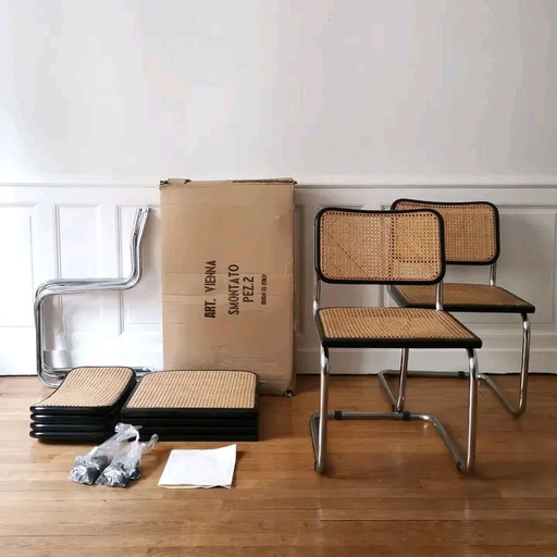 6x Vintage Stühle Von Marcel Breuer Modell B32