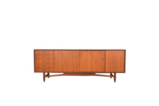 Dänisches Sideboard aus Teakholz mit Schubladen und Türen, 1960er Jahre