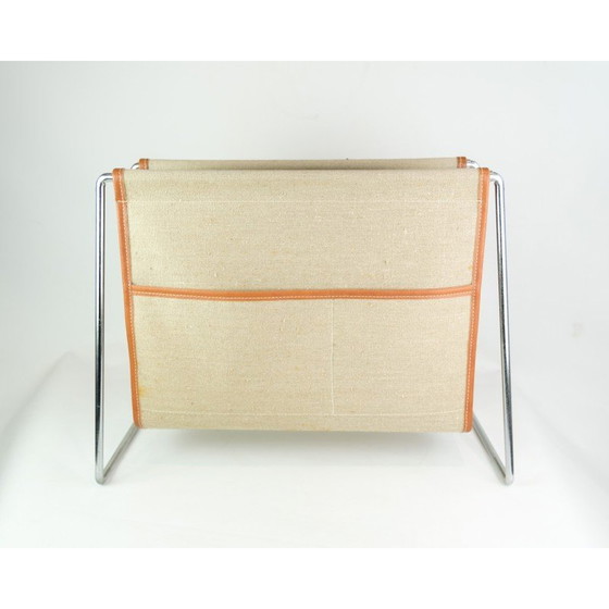 Image 1 of Zeitungshalter aus Stahl und Leinwand von Verner Panton, 1970er Jahre