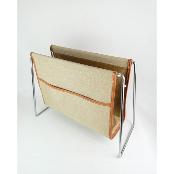 Image 1 of Zeitungshalter aus Stahl und Leinwand von Verner Panton, 1970er Jahre