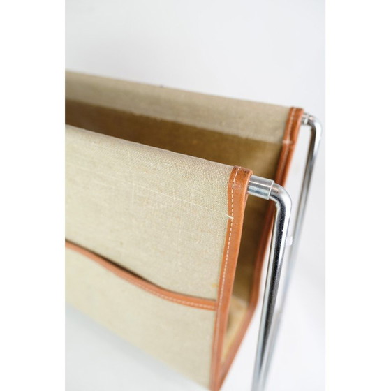 Image 1 of Zeitungshalter aus Stahl und Leinwand von Verner Panton, 1970er Jahre