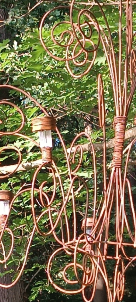 Image 1 of Monumentaler Garten-Solar-Kronleuchter aus Eisen