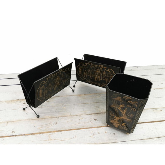 Image 1 of Ein Paar Zeitschriftenständer aus Zinn von Worcester Ware, 1960