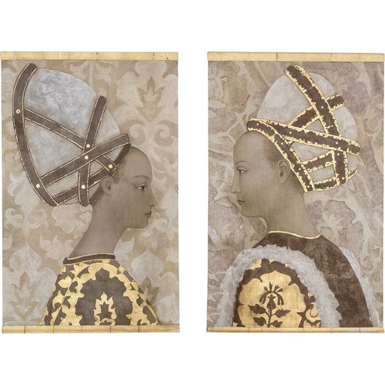 Image 1 of Vintage-Gemälde, das eine adlige Frau darstellt, Frankreich