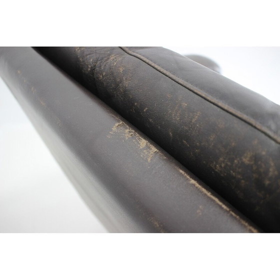 Image 1 of Vintage 3-Sitzer Ledersofa, Dänemark 1960