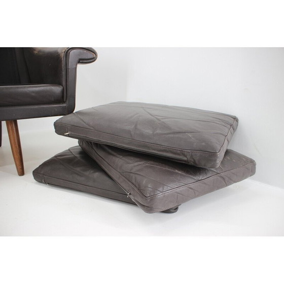 Image 1 of Vintage 3-Sitzer Ledersofa, Dänemark 1960