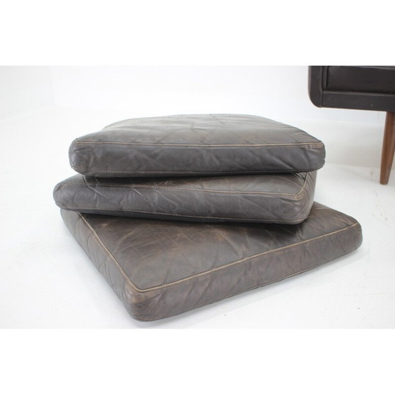 Image 1 of Vintage 3-Sitzer Ledersofa, Dänemark 1960