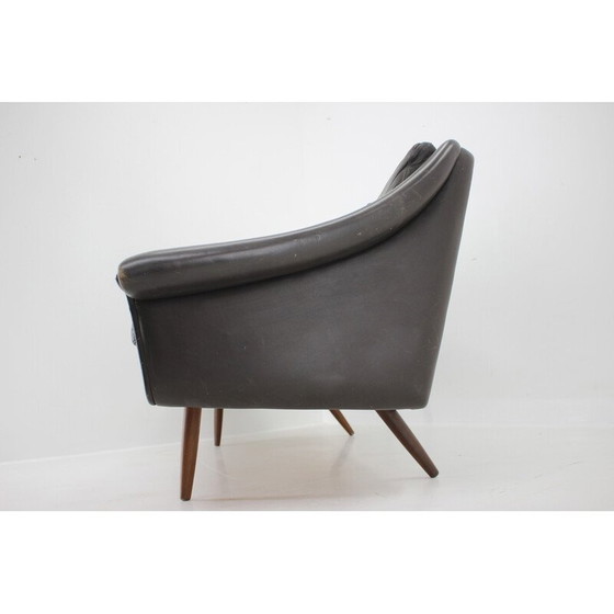 Image 1 of Vintage 3-Sitzer Ledersofa, Dänemark 1960