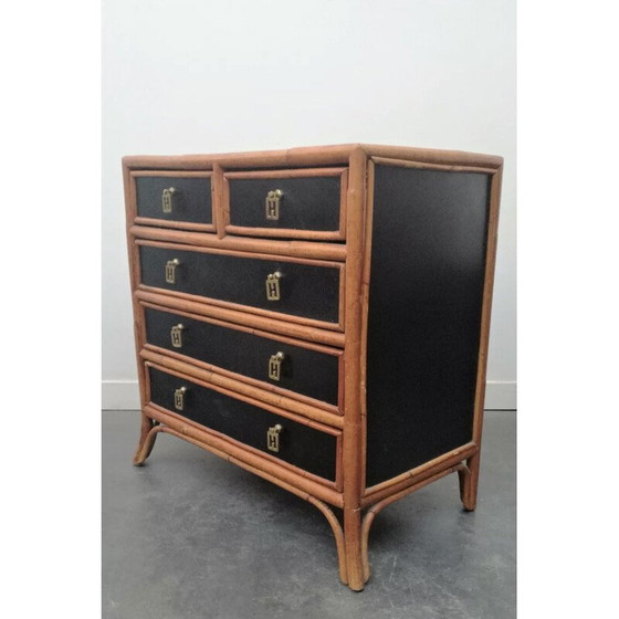 Image 1 of Vintage-Kommode aus Bambus, 1970er Jahre