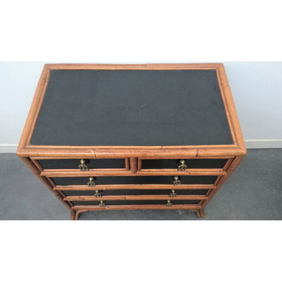 Image 1 of Vintage-Kommode aus Bambus, 1970er Jahre