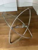 Runder Esstisch aus Glas