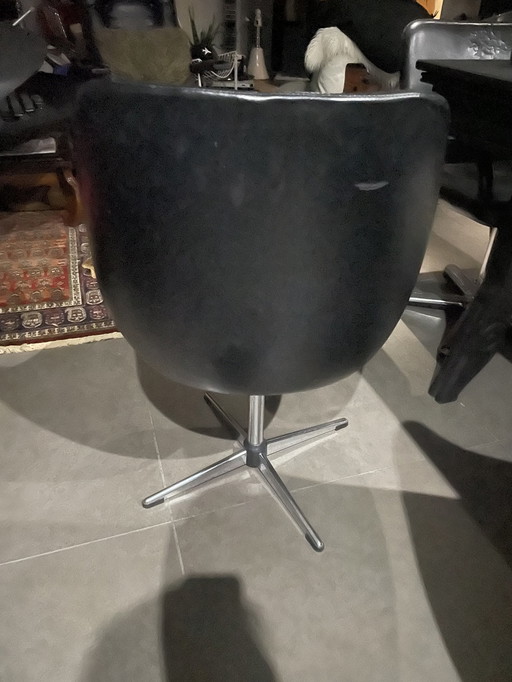 Vintage-Drehstühle aus Leder