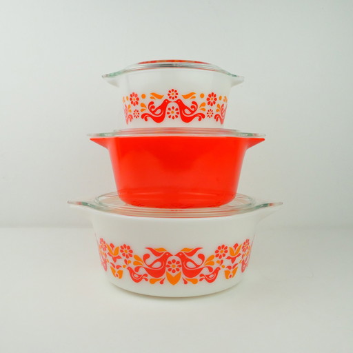 Pyrex Corning Freundschaft Backofen Schüssel Set 3