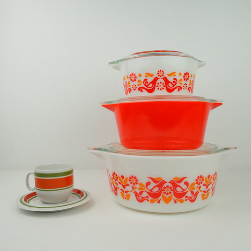 Pyrex Corning Freundschaft Backofen Schüssel Set 3