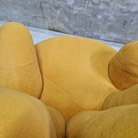 Image 1 of 90'S Ockergelber Handstuhl Drehstuhl