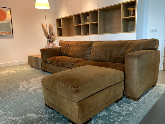 Image 1 of Geräumiges Sofa, Rofra Home, aufgerautes Leder (Cognac), industrieller Charakter