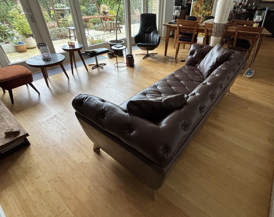 Image 1 of Leder 3-Sitzer Sofa Typ Violett