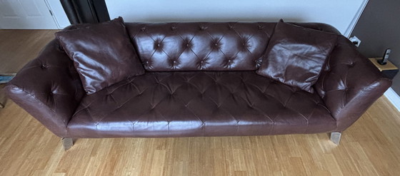 Image 1 of Leder 3-Sitzer Sofa Typ Violett