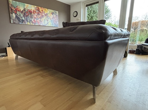 Image 1 of Leder 3-Sitzer Sofa Typ Violett