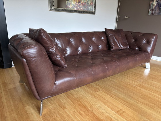 Image 1 of Leder 3-Sitzer Sofa Typ Violett