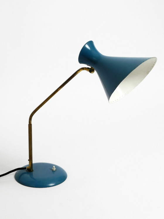 Image 1 of Wunderschöne große italienische Mid Century Diabolo Tischlampe mit drehbarem Hals
