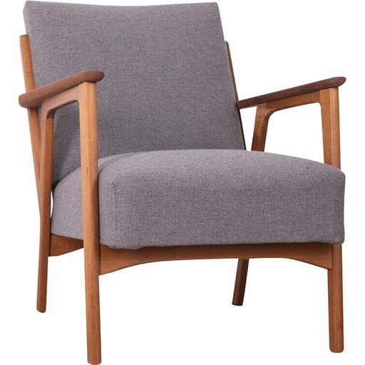 Vintage-Sessel aus Teak, Stoff und Buchenholz, 1960er Jahre