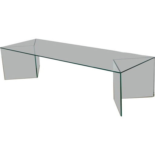 Rechteckiger Couchtisch aus Glas, 1970