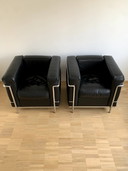 2x Cassina LC2 Le corbusier Sessel